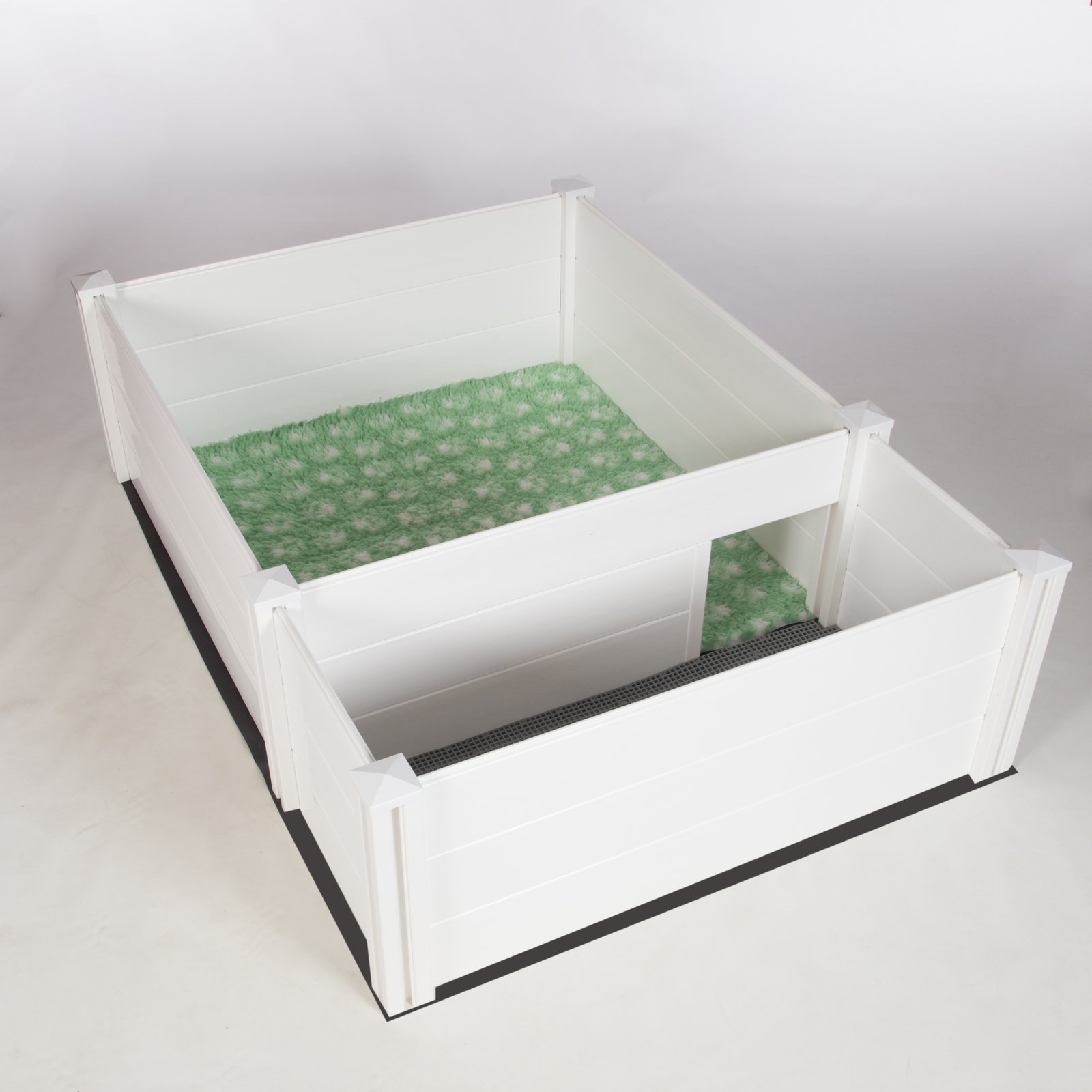 4 ft. x 4 ft. Whelping Box With Weaning Pen - Canine Whelping Box